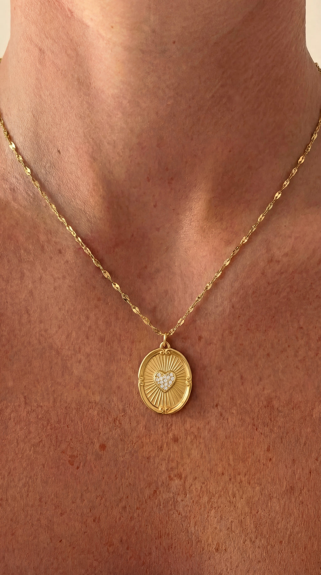 Aura Heart pokryty 14k złotem