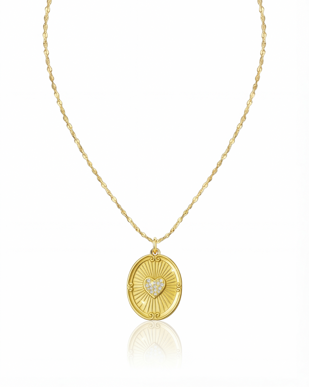 Aura Heart pokryty 14k złotem